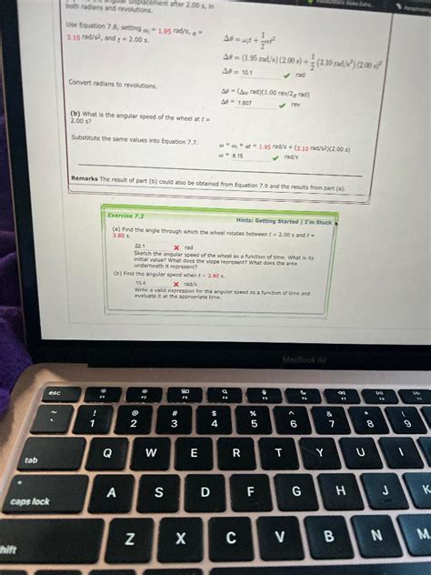 Solved both radians and revolutions. Use Equation 7.8, | Chegg.com