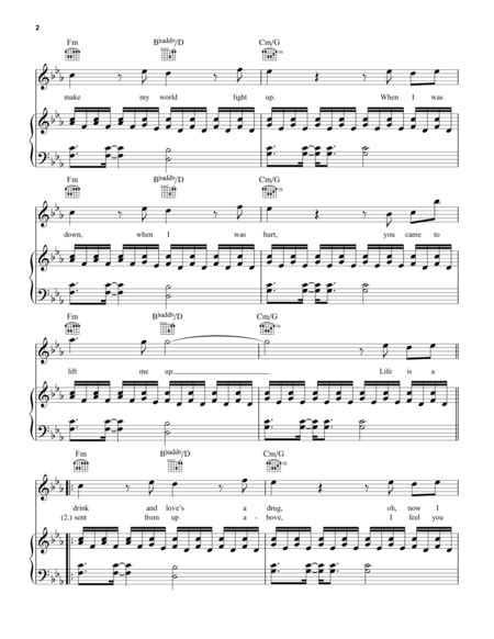 Hymn For The Weekend Piano Chords | Chord Music Example