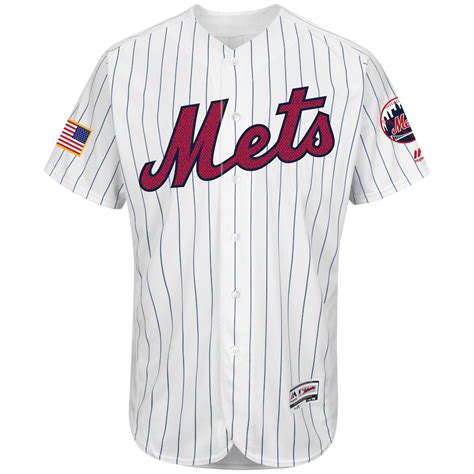 Men's New York Mets Majestic White Fashion Stars & Stripes Flex Base Jersey