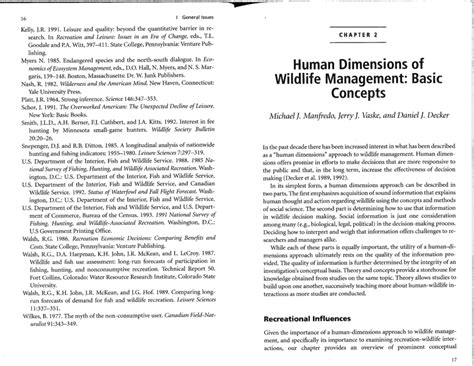 (PDF) Human Dimensions of Wildlife Management: Basic Concepts