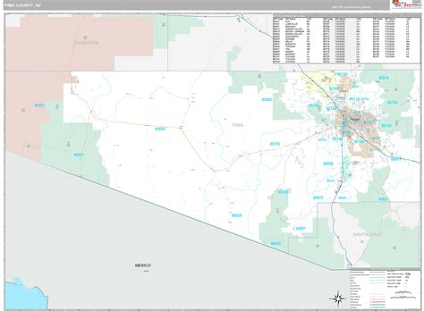 Pima County Wall Map Premium Style