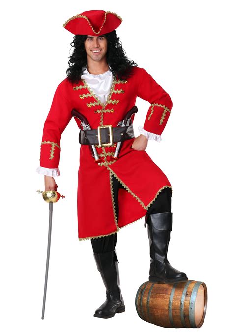 Captain Blackheart Pirate Costume - Red Pirate jacket