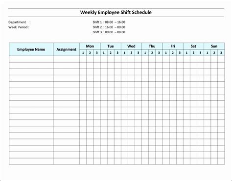 employee schedule format - Excel Templates - Excel Templates