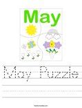 May Puzzle Worksheet - Twisty Noodle