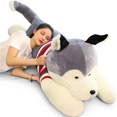 Fancytrader 78'' Jumbo Giant Plush Husky Dog Toy Stuffed Soft Animal ...