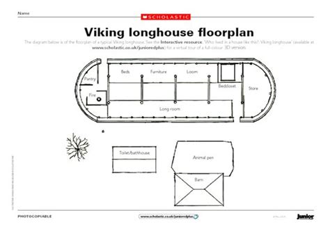 Viking longhouse floor plan - Scholastic Shop