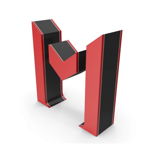 Alphabet Letter M Red Black 3D Object 2298831321 | Shutterstock