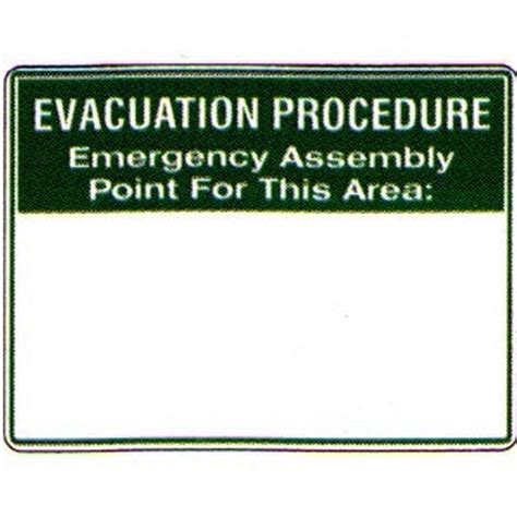 Evacuation Procedure Sign - B-PROTECTED