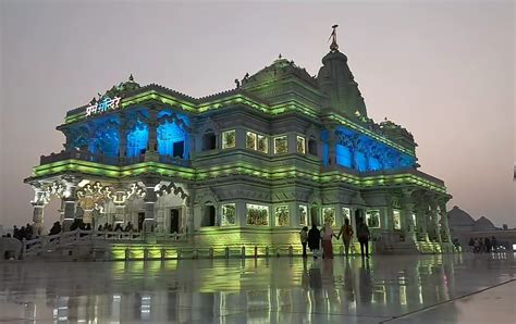 50 Best Prem Mandir Vrindavan Images, Prem Mandir Night View Photos.