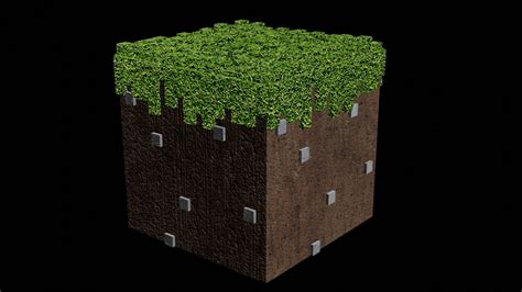 Minecraft Grass Block Download Free 3d Model By Render At Night | Porn ...