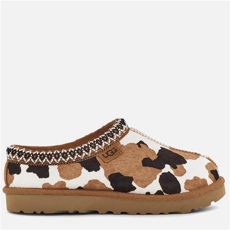 UGG Tasman Cow Print Slippers in Brown | Lyst UK