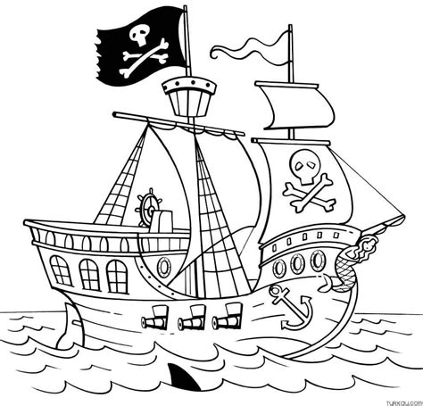 Pirate Coloring Page » Turkau