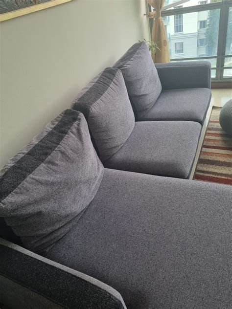 Ikea fabric L shaped sofa, Furniture & Home Living, Furniture, Sofas on Carousell