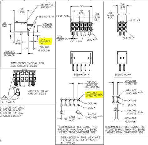 pcb design - Incorrect drill diameter for Molex 5569 Mini-Fit Header ...