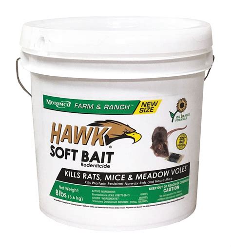 HAWK Rodenticide, Paste, 8 lb, Bromadiolone - 55MJ95|31208 - Grainger