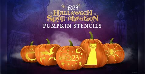 D23 Halloween Spell-ebration Pumpkin Stencils - D23