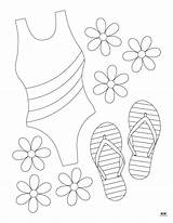 Bathing Suit Coloring Page sketch template
