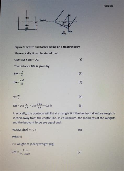 Solved METACENTRIC HEIGHT 1. AIM To determine the | Chegg.com