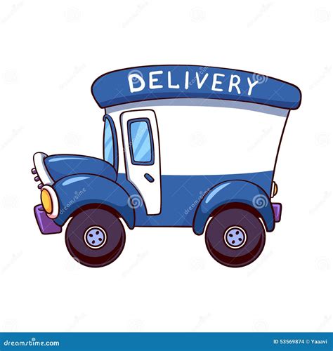 Cartoon Delivery Truck Stock Vector - Image: 53569874