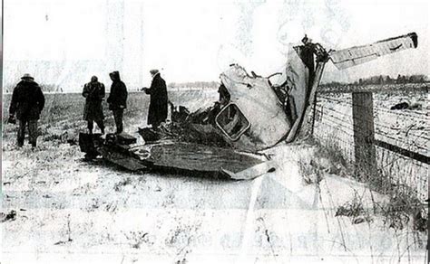 1959 Plane Crash Coroner Pictures | Investigators look over the site of ...