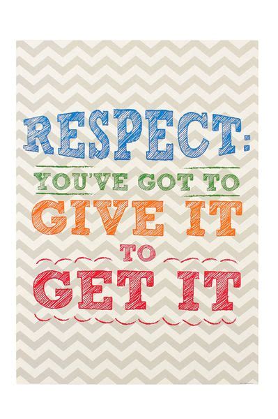 Respect - Motivational Poster | Mardel | Respect classroom, Respect poster, Respect bulletin boards