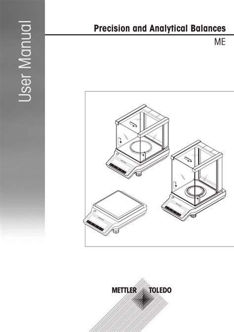 Precision And Analytical Balances Mettler Toledo Balance Me1002e Manual