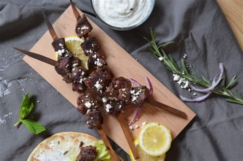 Grilled Lemon-Feta Lamb Skewers Recipe | Wildwood Grilling