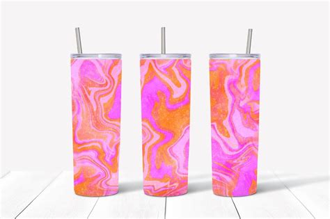 Colorful Marble Sublimation Design for 20 Oz Skinny Tumbler / Abstract ...