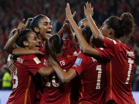 Premium AI Image | Victory for the Spanish women's national football team