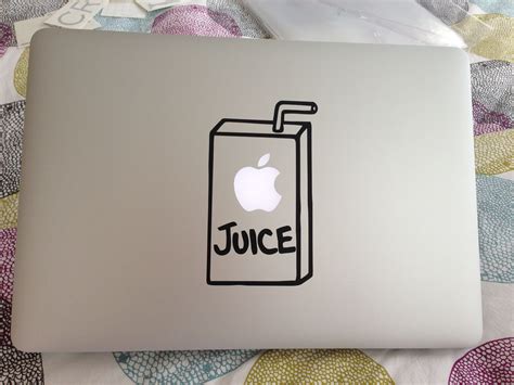 MacBook Pro decal! Apple Juice. so cute | Macbook pro decal, Mac decals, Cute