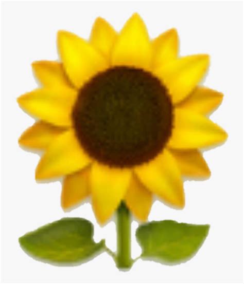 Emoji Sunflower Yellow Yellowflower Flower Clipart, HD Png Download - kindpng