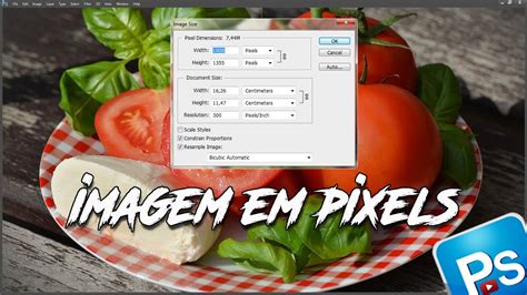 Como saber o tamanho de uma imagem em pixels no photoshop - YouTube