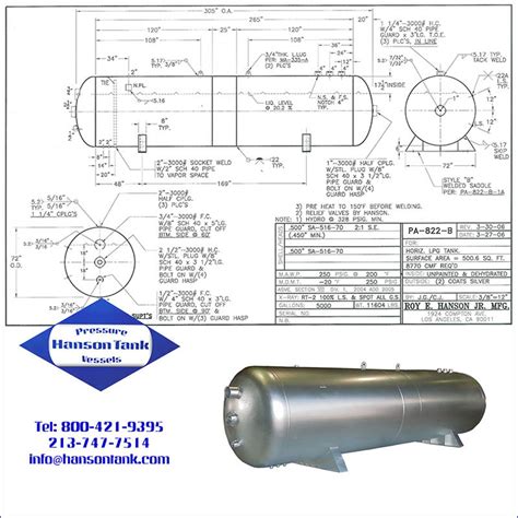 PA804B 6000 Gallon Propane Tank Asme Section VIII, Div, 52% OFF