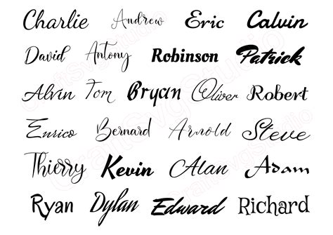 Cursive Fonts Names