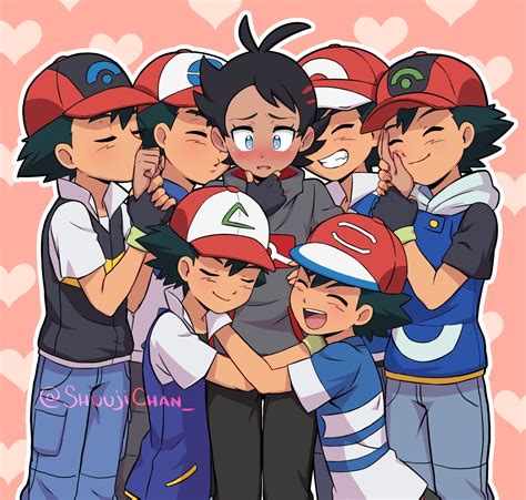 ash ketchum and goh (pokemon and 8 more) drawn by sara_bon | Danbooru