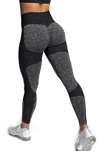 Black MOVLO Compression Leggings Yoga Pants for Women Tight Workout Gym ...