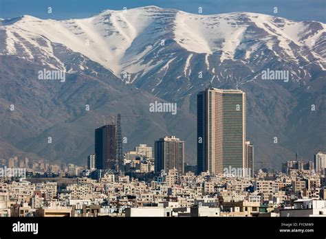 Tehran Iran skyline with snowcapped Alborz mountains beyond Stock Photo - Alamy