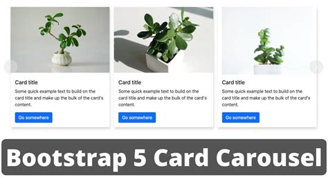 Bootstrap 5 Card Carousel | Multiple items carousel - YouTube