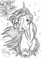 Beautiful Unicorn Coloring Pages For Adults sketch template