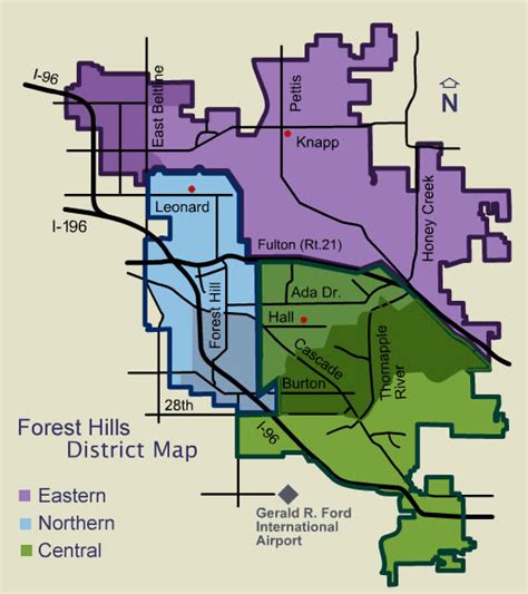 East Grand Rapids School District Map - Long Dark Ravine Map