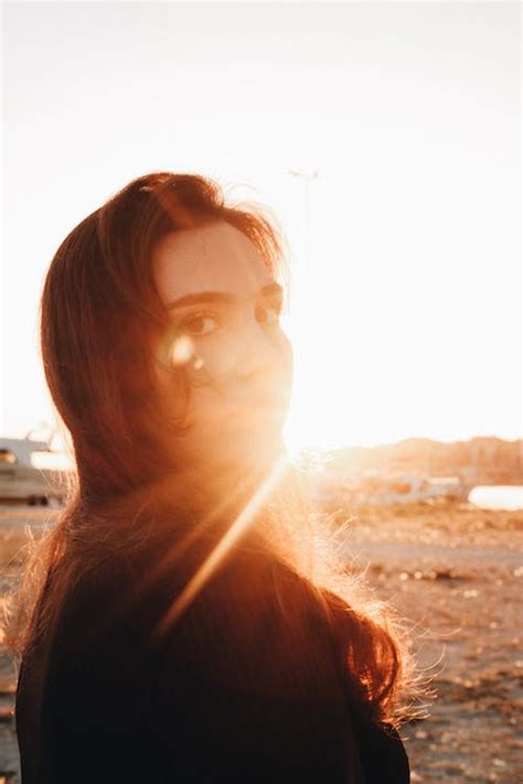 Woman on Beach on Sunset · Free Stock Photo