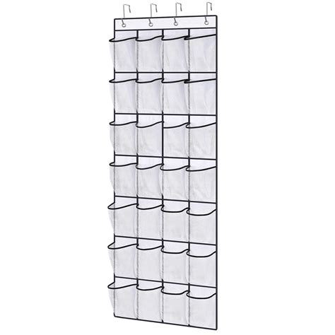 Kusmil Over the Door Shoe Organizer, 28 Large Mesh Pockets, Hanger Rack ...