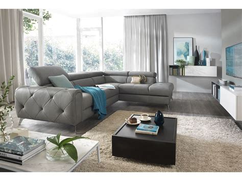 Pin on Modern Contemporary Genuine Leather Grey Sectionals