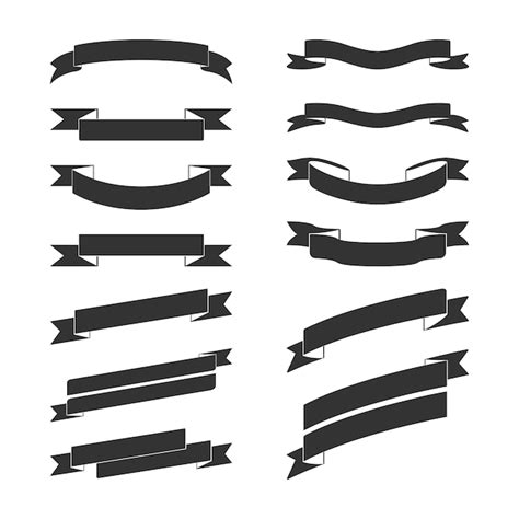 Free Vector | Set of black banner vectors