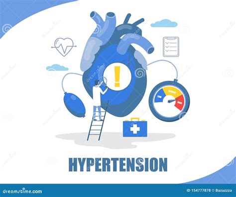 Hypertension Concept Vector Flat Style Design Illustration Stock Vector ...