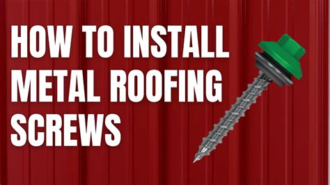 How to install a metal roof screw - YouTube