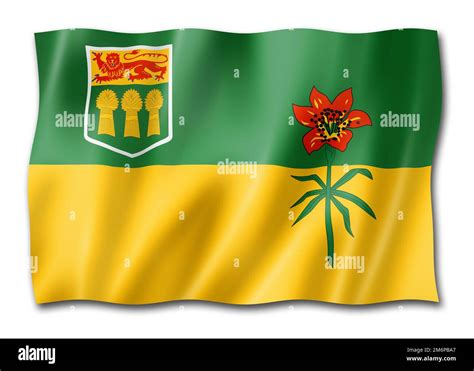 Saskatchewan province flag, Canada Stock Photo - Alamy