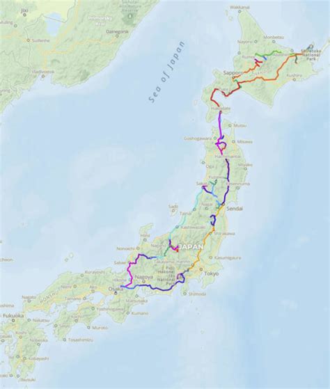 itinerary-map-northern-japan-2023 - World of Waterfalls