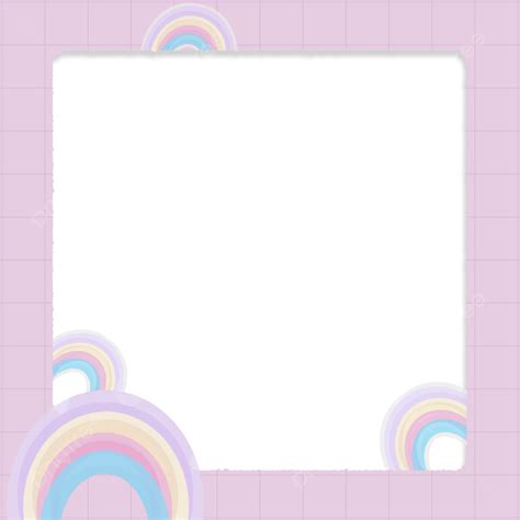 Twibbon Design PNG Image, Rainbow Twibbon Design, Rainbow, Rainbow Border, Rainbow Social Media ...