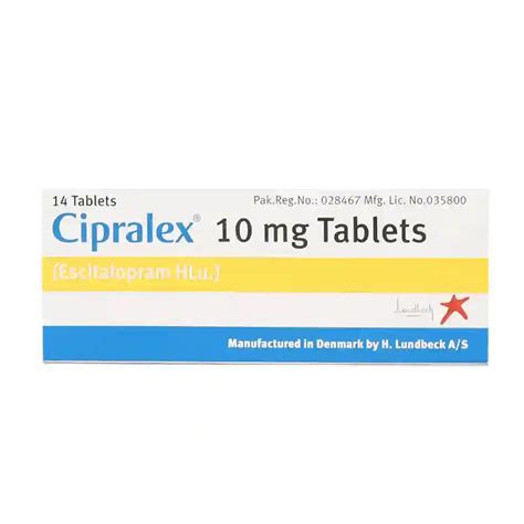 Cipralex 10mg Tablets Uses, Side effects & Price in Pakistan